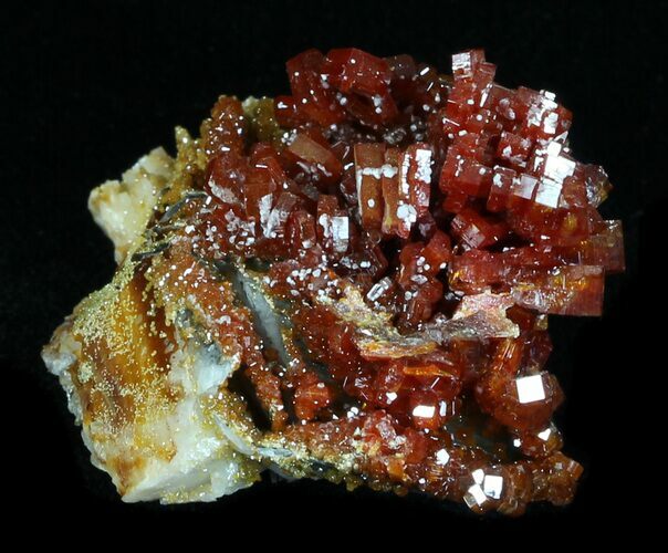 Shiny Red Vanadinite Crystals - Morocco #32336